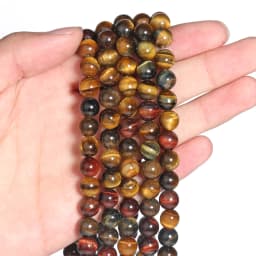 4-10mm Lapis Lazuli Tourmaline Aquamarine Tiger Eye Natural Stone Round Loose Beads For Jewelry Making Diy Bracelet 15inches