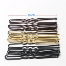 50pcs Hair Waved U-shaped Bobby Pin Barrette Salon Grip Clip Hairpins Black Metal Hair Accessories For Bun Gifts