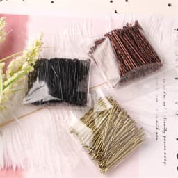 50pcs Hair Waved U-shaped Bobby Pin Barrette Salon Grip Clip Hairpins Black Metal Hair Accessories For Bun Gifts