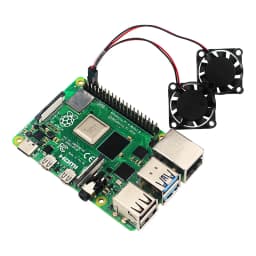 Raspberry Pi Dual Cooling Fan Module 5V GPIO Powered Brushless Fans 25*25*7mm Raspberry Pi 4B 3B+ 3B Case