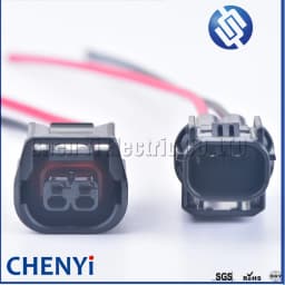 2 Pin auto waterproof connector LED Headlights Daytime Running Light Fog Light wiring harness plug 6189-7408 6181-6851 for Honda