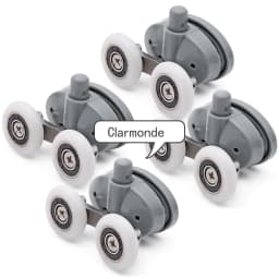 8 pcs/lot High Quality Twin Shower Glass Door Top / Bottom Rollers Runners Wheels Pulleys 23mm/25mm