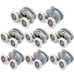 8 pcs/lot High Quality Twin Shower Glass Door Top / Bottom Rollers Runners Wheels Pulleys 23mm/25mm