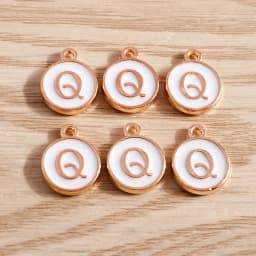 10pcs/lot 12*15mm A-Z Letter Enamel Charms for Jewelry Making Pendants Necklaces Earrings DIY Handmade Bracelets Crafts Supplies