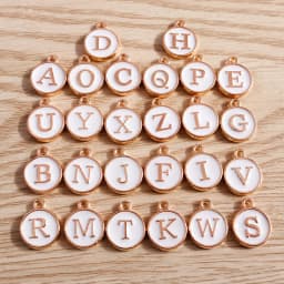 10pcs/lot 12*15mm A-Z Letter Enamel Charms for Jewelry Making Pendants Necklaces Earrings DIY Handmade Bracelets Crafts Supplies