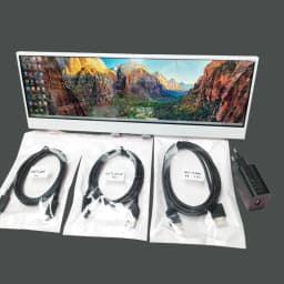 14 Inch 4K Bar Monitor IPS 3840x1100 Gaming Console Industrial Control Screen with Windows, Raspberry Pi, Android Phone, Type-C