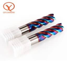 4 Flute HRC65 Carbide End Mill 4mm 5mm 6mm 8mm 10mm Tungsten Steel End Mill Nano Coating Tool CNC Tool