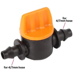 20Pcs Hose Mini Valve Garden Tap Garden Drip Irrigation Fittings Pipe Connectors Water Valve For 4/7mm Water Flow Control Valve