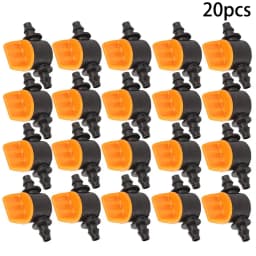 20Pcs Hose Mini Valve Garden Tap Garden Drip Irrigation Fittings Pipe Connectors Water Valve For 4/7mm Water Flow Control Valve