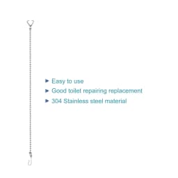 3Pcs Toilet Flapper Chain 26cm Toilet Handle Lever Lift Flush Replacement Ball Chain 304 Stainless Steel for Repairing Toilets