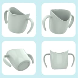 BPA Free Baby Cup Leak-Proof Infant Learning Drinking Cup Anti-Fall Baby Children Drinking Cup Solid Color Portable