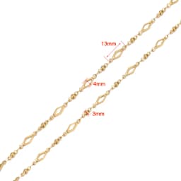 1 Meter Stainless Steel Gold Color Plated Rhombus Beads Connectors Link Chains Jewelry Making Chain for DIY Necklace Body Chains