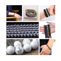 Natural Stone Square Beads Crack Crystals Gem Loose Spacer Cube Beads for Jewelry Making DIY Bracelet Necklace Accessories 6mm