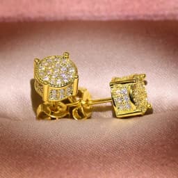 Luxury Female Round Zircon Crystal Earrings Women Fashion Silver Color Wedding Engagement 2022 Jewelry Stud Earring for Women