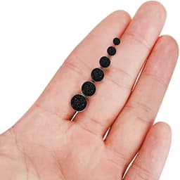 WKOUD 1/6 Pairs Of Round Earrings Set Punk Fashion Stainless Steel Hypoallergenic Matte Matte Black 3mm-8mm For Men Women