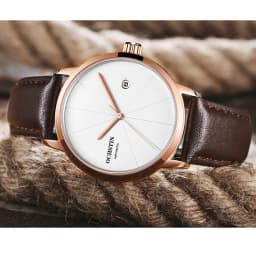 OCHSTIN Men Watch Automatic Mechanical Bussiness Leather Strap Wristwatches Waterproof Classic Auto Date Minimalist Clocks 2024