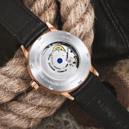 OCHSTIN Men Watch Automatic Mechanical Bussiness Leather Strap Wristwatches Waterproof Classic Auto Date Minimalist Clocks 2024