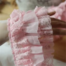 9CM Wide Three Layers Pleated Chiffon Fabric Needlework Fringed Ribbon Ruffles Trim Wedding Dress Hemlines Curtain Sewing Decor