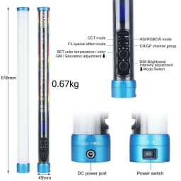 【DO BRASIL】Sokani X25 RGB LED Video Light Handheld Tube Wand Stick CTT Photography Lighting 3000mAh APP for YouTube Tiktok