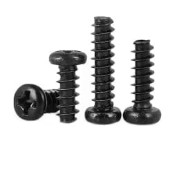 500/ 200/ 100pcs M1 M1.2 M1.4 M1.5 M1.6 M1.7 M2 M2.3 M2.6 PB Pan Head Black Electronic Micro Screws Phillips Self-tapping Screw