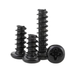 500/ 200/ 100pcs M1 M1.2 M1.4 M1.5 M1.6 M1.7 M2 M2.3 M2.6 PB Pan Head Black Electronic Micro Screws Phillips Self-tapping Screw