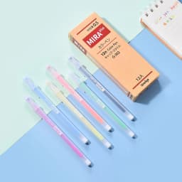 12 Color Macaron Kawaii Pen 12 Colored Gel pens Set 0.5 mm Ballpoint Pen for Journal Cute Japanese Stationary School Supplies