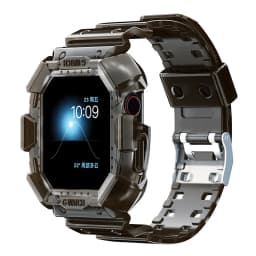 Tpu case+strap for Apple Watch Band 45mm 41mm 44mm 40mm 42mm 38mm TPU Transparent Watchband for Iwatch Series 3 4 5 6 SE 7 Cover