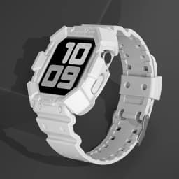 Tpu case+strap for Apple Watch Band 45mm 41mm 44mm 40mm 42mm 38mm TPU Transparent Watchband for Iwatch Series 3 4 5 6 SE 7 Cover