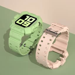Tpu case+strap for Apple Watch Band 45mm 41mm 44mm 40mm 42mm 38mm TPU Transparent Watchband for Iwatch Series 3 4 5 6 SE 7 Cover