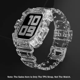 Tpu case+strap for Apple Watch Band 45mm 41mm 44mm 40mm 42mm 38mm TPU Transparent Watchband for Iwatch Series 3 4 5 6 SE 7 Cover