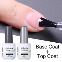 No Wipe Top Coat Base Coat Primer UV Gel Nail Art Tips Manicure Gel Nail Polish Color Gel Polish Esmalte Semi Permanente