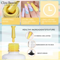 No Wipe Top Coat Base Coat Primer UV Gel Nail Art Tips Manicure Gel Nail Polish Color Gel Polish Esmalte Semi Permanente