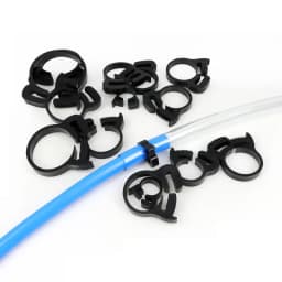 10pcs Hose Clamps 3.8mm ~ 59mm White/Black Plastic Line Water Pipe Strong Clip Spring Cramps Fuel Air Tube Fitting  Fixed Tool