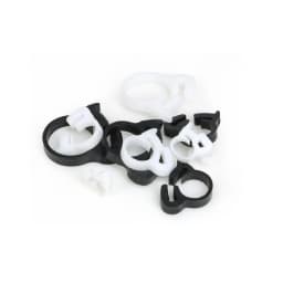 10pcs Hose Clamps 3.8mm ~ 59mm White/Black Plastic Line Water Pipe Strong Clip Spring Cramps Fuel Air Tube Fitting  Fixed Tool