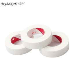 10 pcs Eyelash Paper Patches Japanese Insulating Tape for Eyelash Grafting Perforated Breathable Non-Woven Tape Makeup Tool