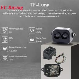 TF-Luna Lidar Ranging Sensor Module ToF Laser Range Finder Single-Point Micro 8M Distance VCSEL for Arduino Pixhawk UART IIC