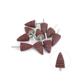 3mm Shank Tapered Cone Grinding Head Sandpaper Flap Wheels Polishing Sanding Tools For Drill Wheel Conical Abrasive Rotary Tool