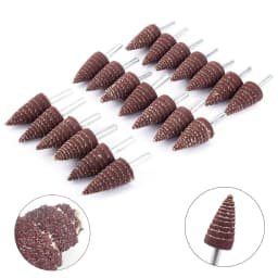 3mm Shank Tapered Cone Grinding Head Sandpaper Flap Wheels Polishing Sanding Tools For Drill Wheel Conical Abrasive Rotary Tool