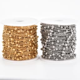 Wholesale 1M 2M 5M Stainless Steel Gold Color Beaded Chain Link Ball Chain DIY Anklet Necklaces Bracelet Making Accessories