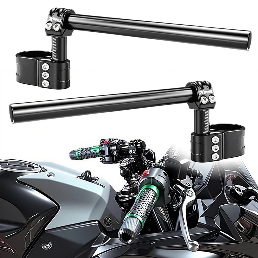 For Yamaha FZ8 FZ1 FZR 1000 MT-01 MT-10 XSR 900 R6 R1 YZF 750 R Clip-On HandleBar Raiser 50mm Adjustable Clip-ons Handlebar