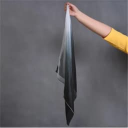 2 Layers Half Moon Real Silk Veils Double Side Fan Pair For Women Belly Dance Show Props White Black Gradient Shuimo Veil 76cm