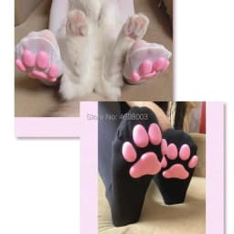 Over Knee Kawaii 3D Cat Pad Kitten Paw Socks Girl Lolita Cosplay Velvet Leggings Overknee Thigh High Long Stockings 60CM