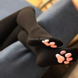 Over Knee Kawaii 3D Cat Pad Kitten Paw Socks Girl Lolita Cosplay Velvet Leggings Overknee Thigh High Long Stockings 60CM