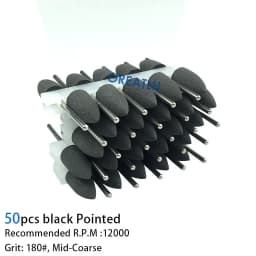 50pcs/set 2.35mm dental silicone Rubber polishers burs Teeth Whitening Equipment dental polishing