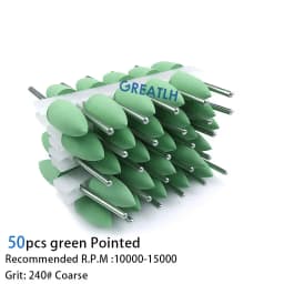 50pcs/set 2.35mm dental silicone Rubber polishers burs Teeth Whitening Equipment dental polishing
