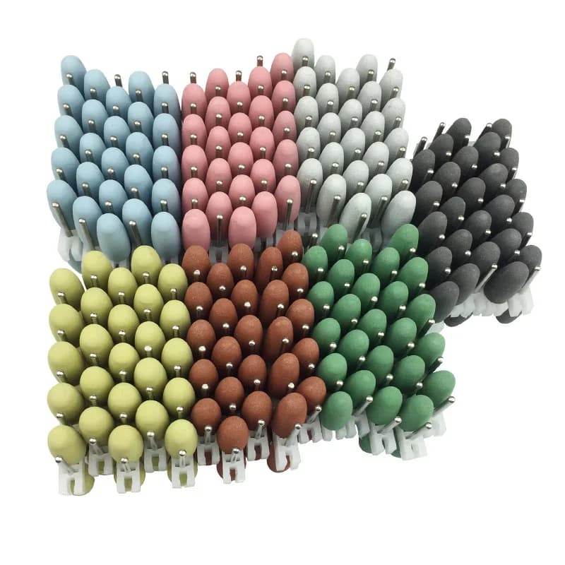 50pcs/set 2.35mm dental silicone Rubber polishers burs Teeth Whitening Equipment dental polishing