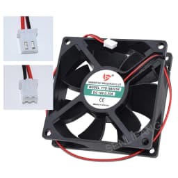 NEW for YTD158025S DC 15V 0.35A 2-wire 80x80x25mm Cooling Fan