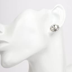 YCDZSWWL Classic Women Crystal Stud Earrings Elegant Ladies Diamante Ear Studs Earclip for Wedding Banquet Dance Party