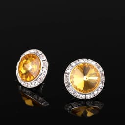 YCDZSWWL Classic Women Crystal Stud Earrings Elegant Ladies Diamante Ear Studs Earclip for Wedding Banquet Dance Party