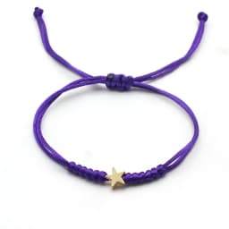 Gold Silver Colour Star Bracelet Couple Wish Good Lucky String Braided Simple Adjustable Charm Bracelets for Men Women Jewelry
